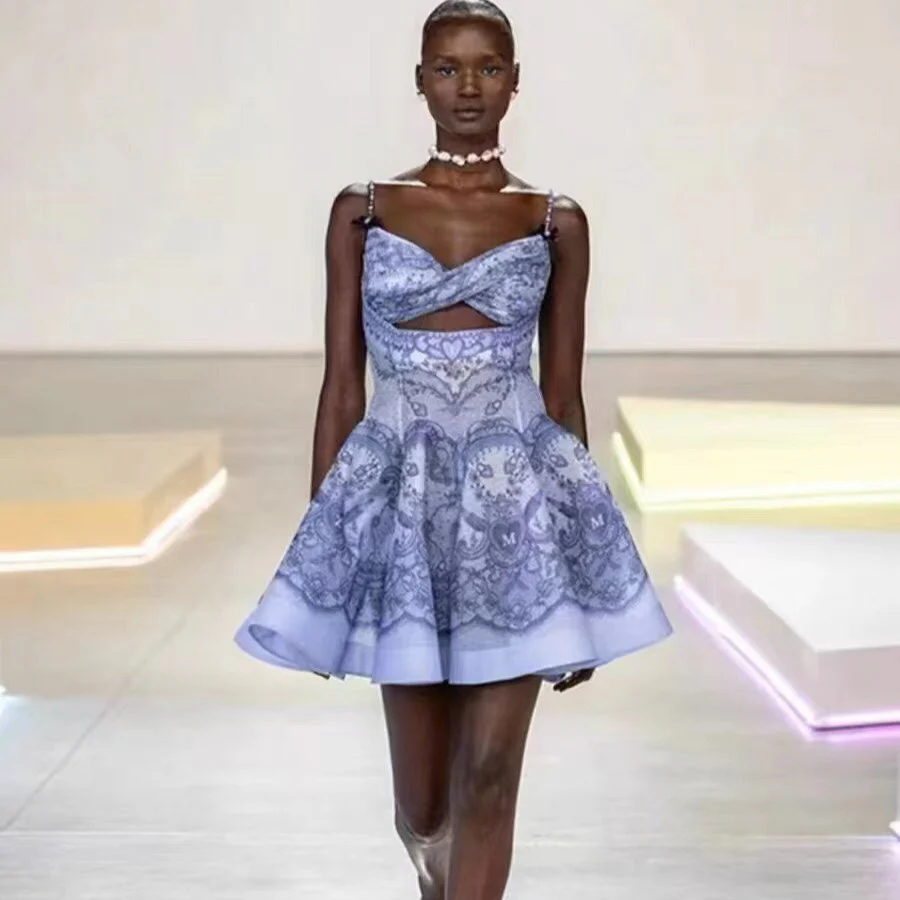 ZIMMERM* Lace Print Bow Dress
