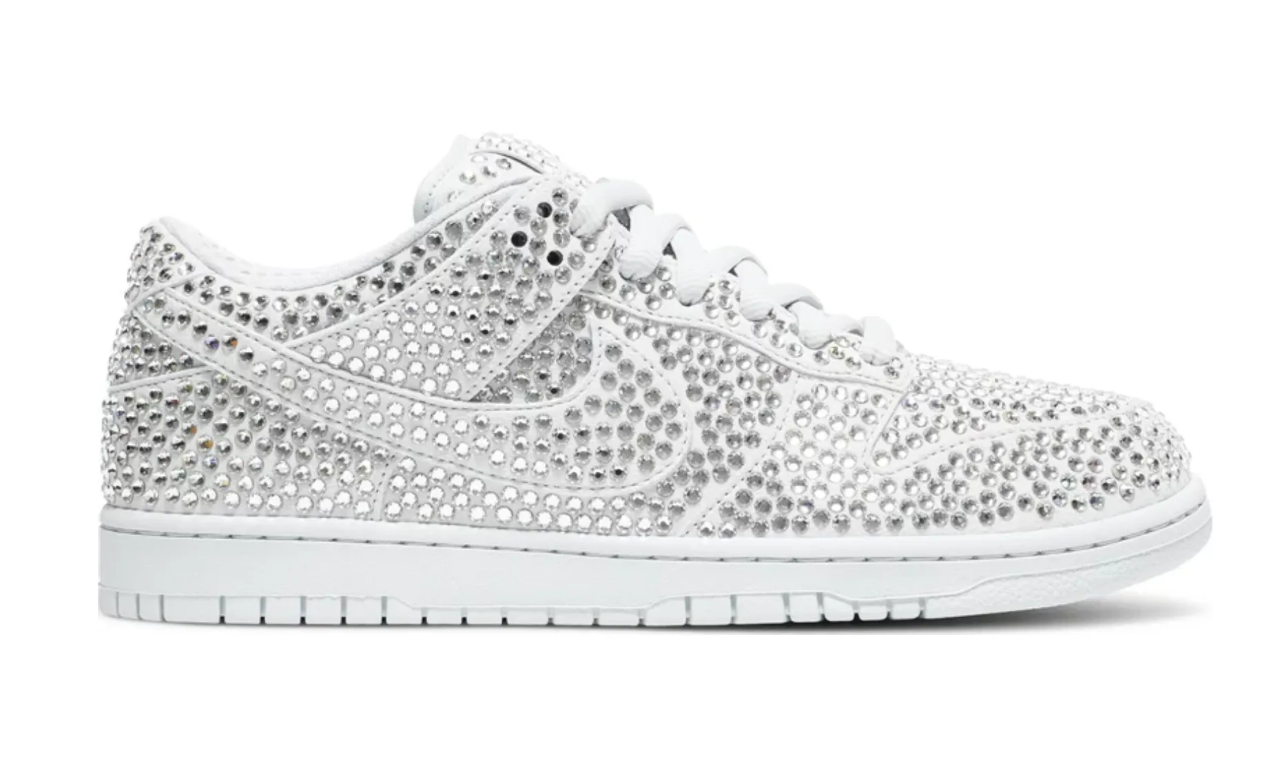 Cactus Plant Flea Market x Swarovski x Dunk Low 'Pure Platinum' - NeoLux