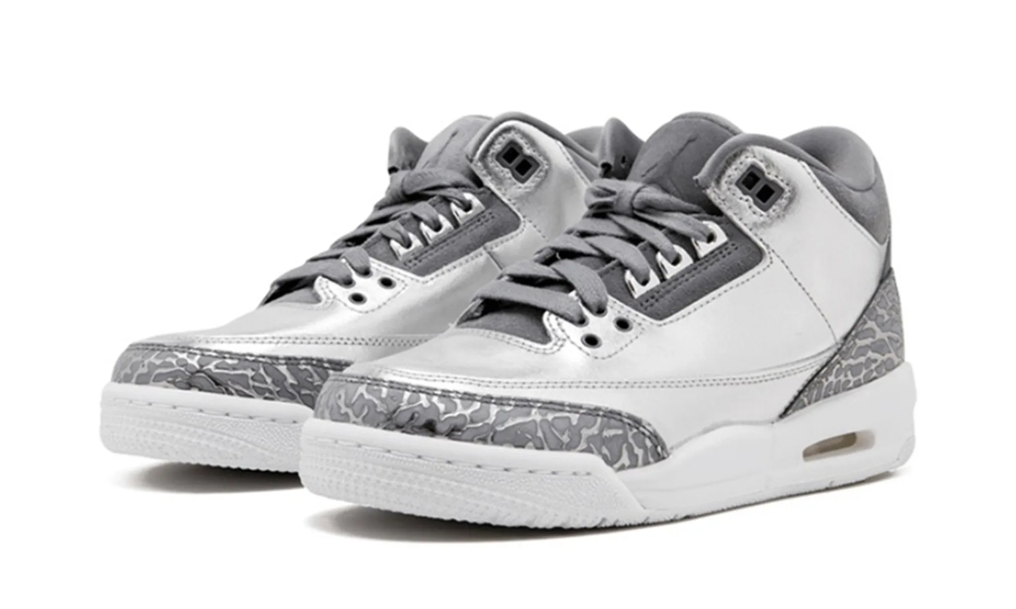 Jordan 3 Retro Premium Heiress Metallic Silver - NeoLux