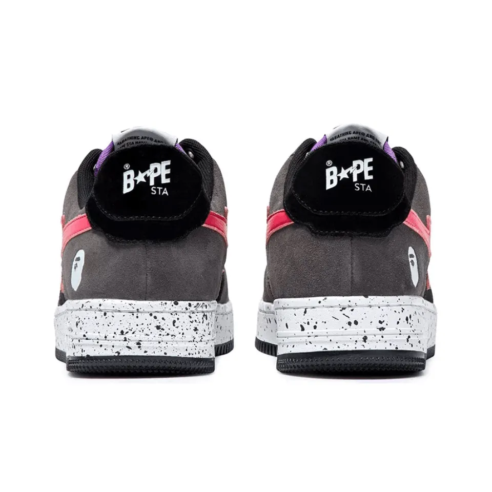 Bape Sta Black Grey Pink Suede - NeoLux