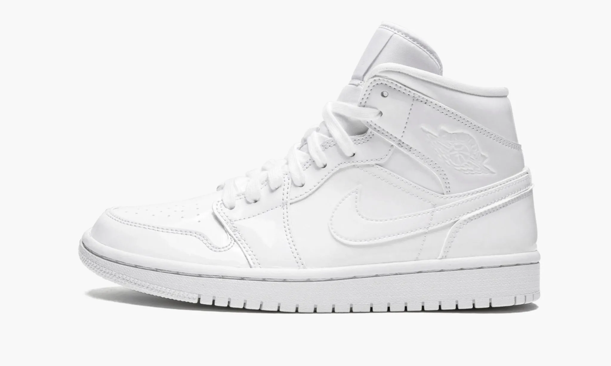 JORDAN 1 MID Patent Triple White - NeoLux