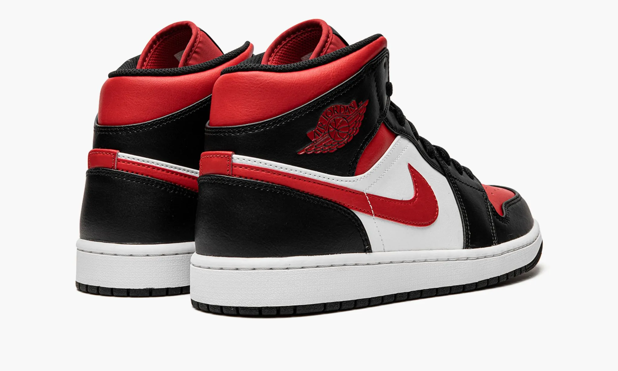 Jordan 1 Mid White Black Red (2022) - NeoLux