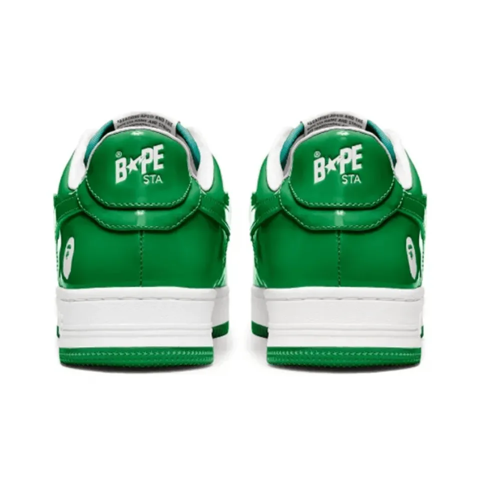 Bape Sta Patent Leather Green White - NeoLux