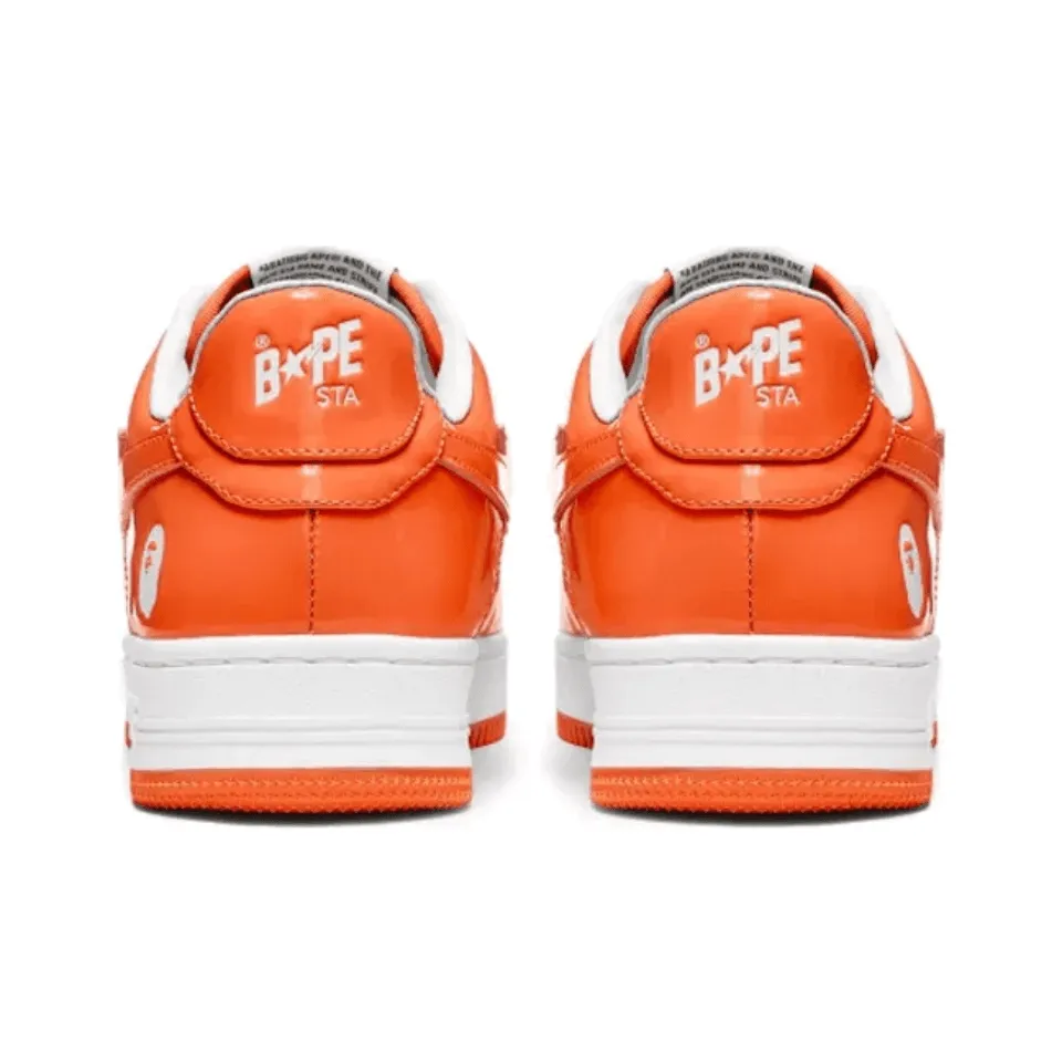 Bape Sta Patent Leather Orange White - NeoLux