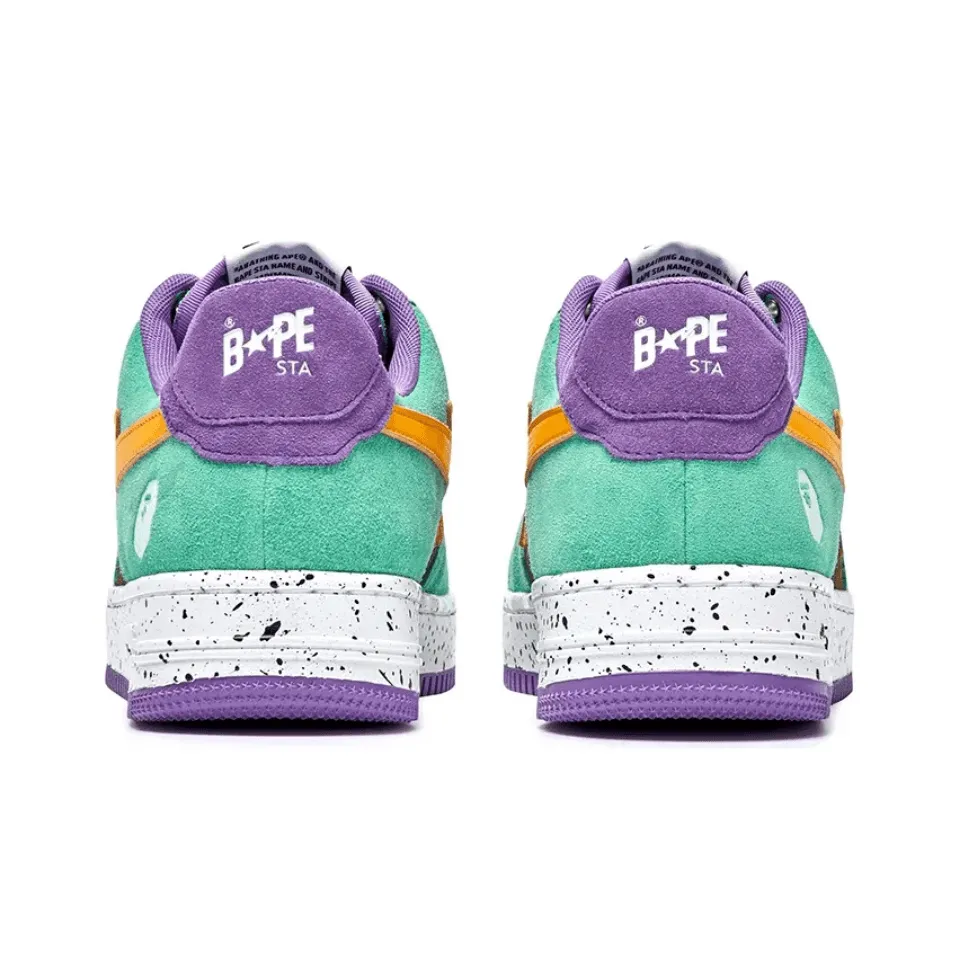Bape Sta Teal Brown Yellow Suede - NeoLux