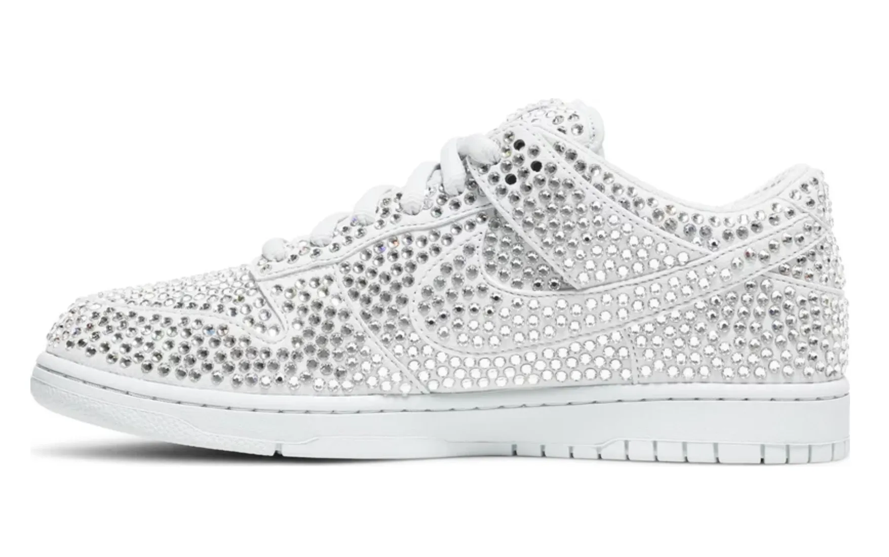 Cactus Plant Flea Market x Swarovski x Dunk Low 'Pure Platinum' - NeoLux