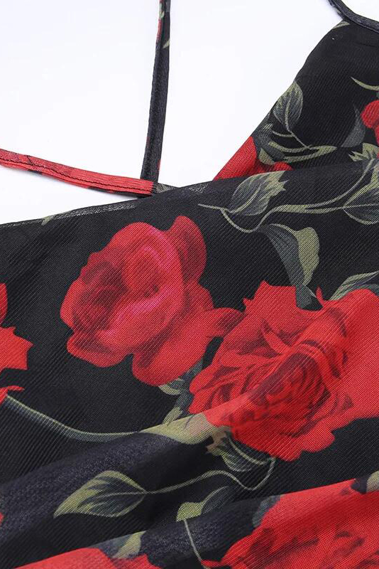 Flowers Print Spaghetti Strap Dresses Women Temperament Package Hip Bodycon Long Dress Fashion Sexy Backless Lady Slim Vestidos