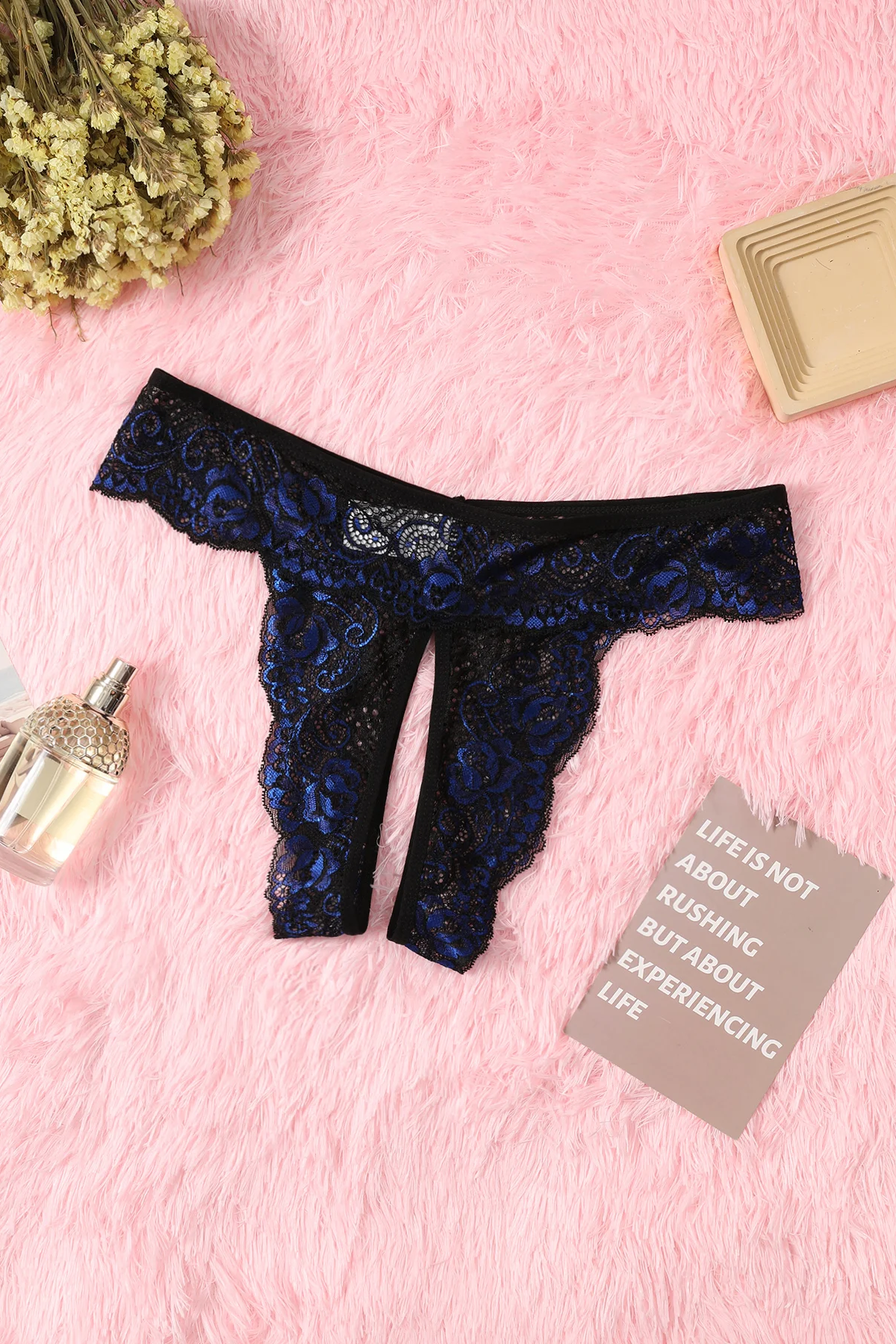 Sexy Crotchless Thongs Invisible Lace Underwear Women Comfortable Panties Intimates Underpants Low Waist Briefs Female Lingerie