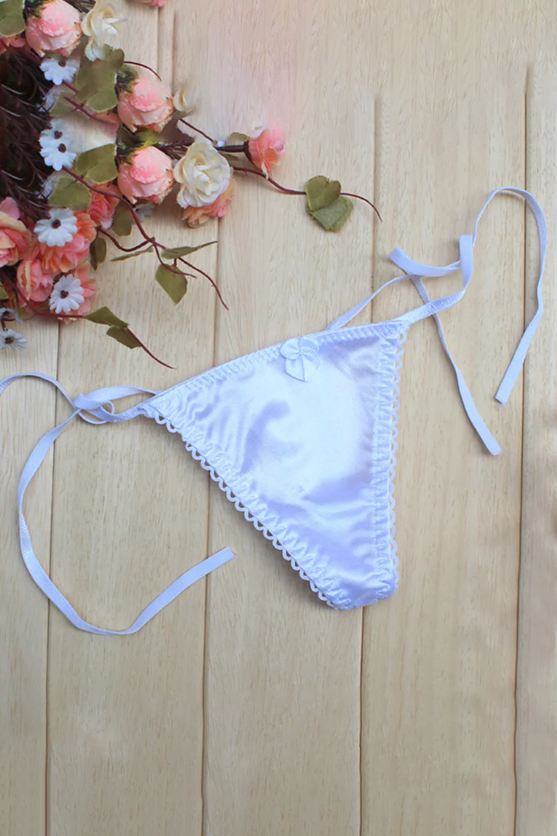 Silk Thong G-String Lace Sexy Underwear Women Sexy Panties Female Low Waist String Lace Lingerie Intimates Thongs T-Back