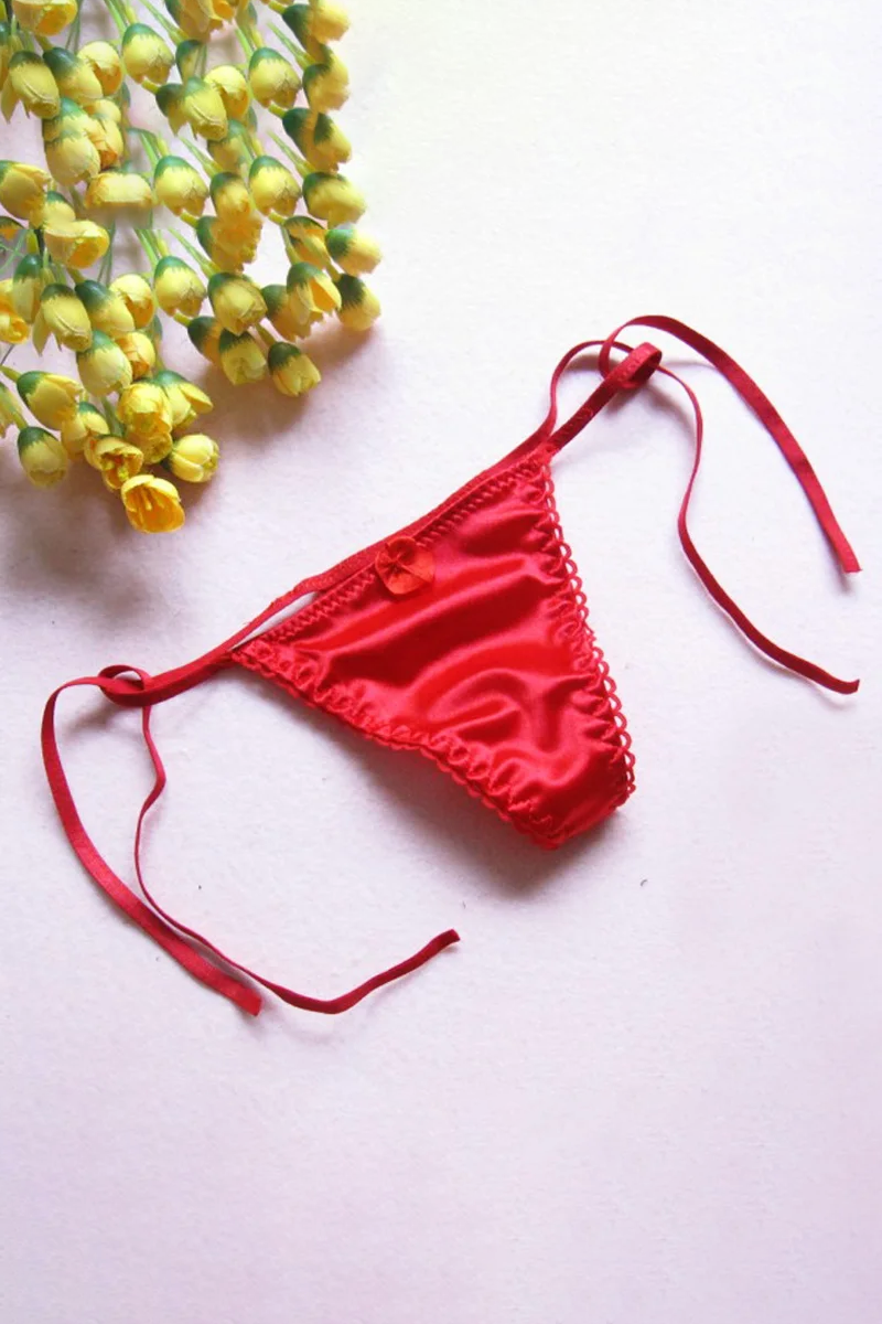 Silk Thong G-String Lace Sexy Underwear Women Sexy Panties Female Low Waist String Lace Lingerie Intimates Thongs T-Back