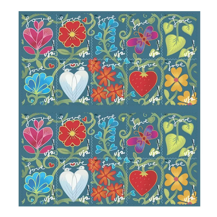Garden of Love Forever Stamps 2011