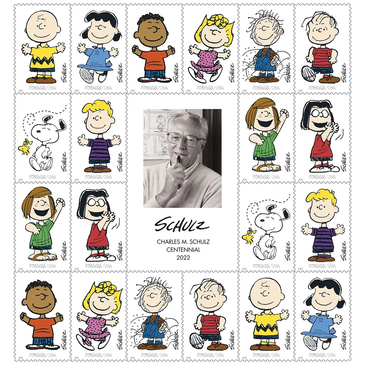 Charles M. Schulz Stamps 2022