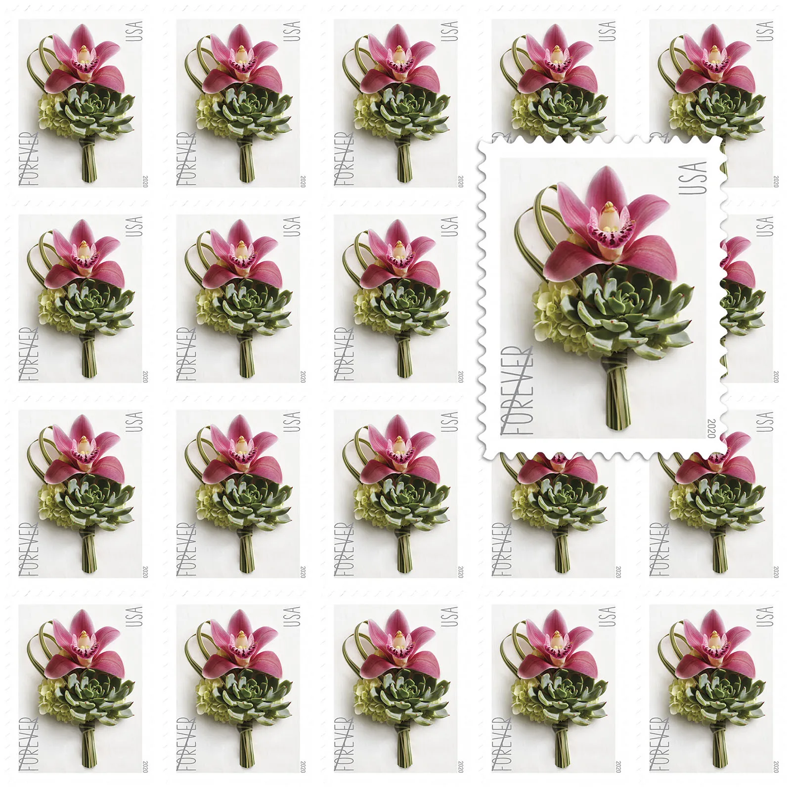 Contemporary Boutonniere Forever Stamps 2020