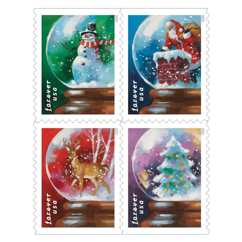 Snow Globes Forever Stamps 2023