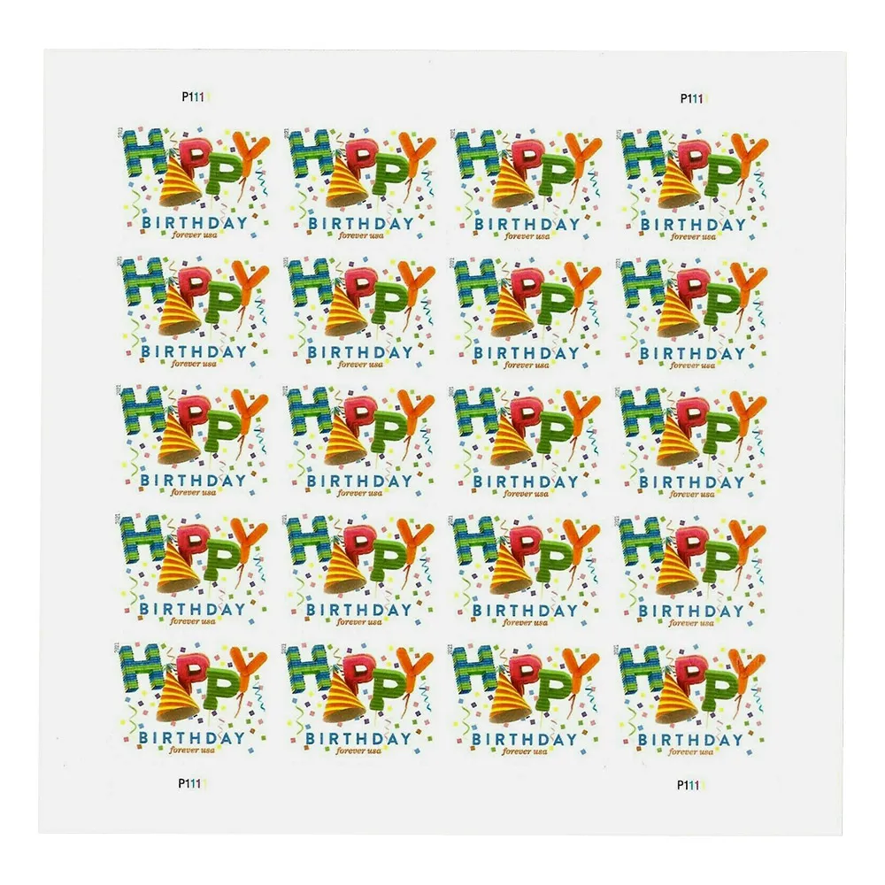 🎁[US Free Shipping] Happy Birthday 2021 - 5 Sheets / 100 Pcs