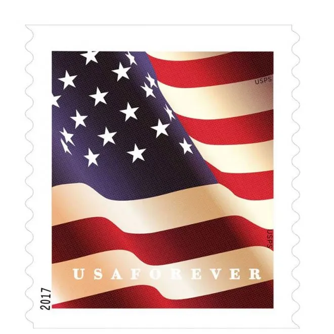 【Free Shipping】Big Sales! 5 U.S. Flag Stamps,5 Rolls/500 Pcs