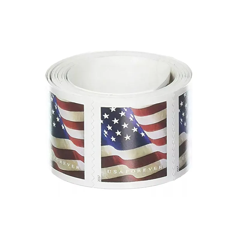【Big Sale!】 U.S. Flag Stamps 1 Roll/100Pcs