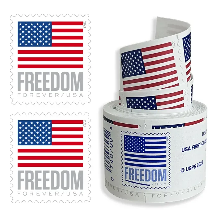 2023 U.S. Flag Stamps, 5 Rolls (500 Pcs)