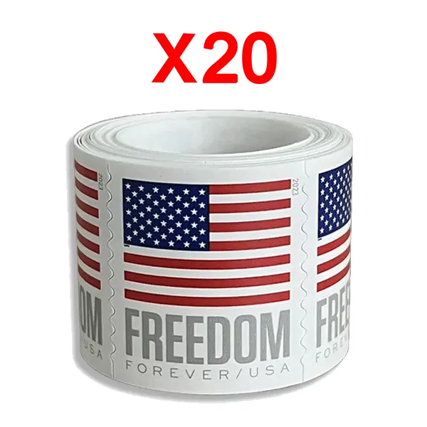 2023 U.S. Flag Stamps, 20 Rolls (2000 Pcs)