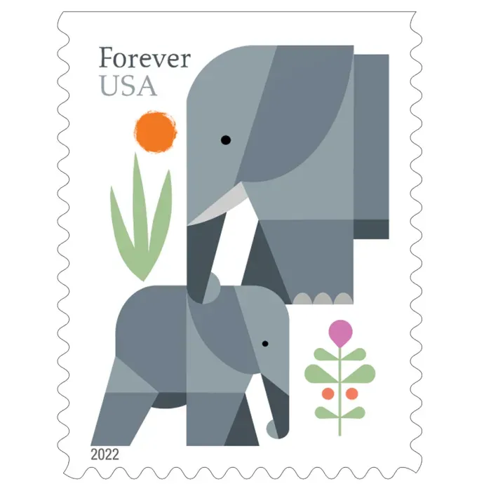 Elephants stamps 2022