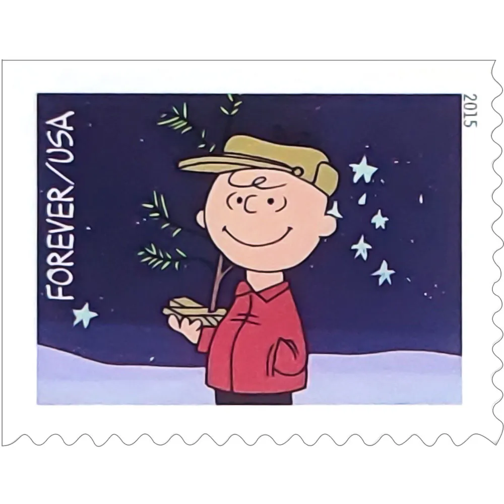 🎁[US Free Shipping]100 Pcs-1000Pcs Charlie Brown Christmas 2015 - Sheet of 20