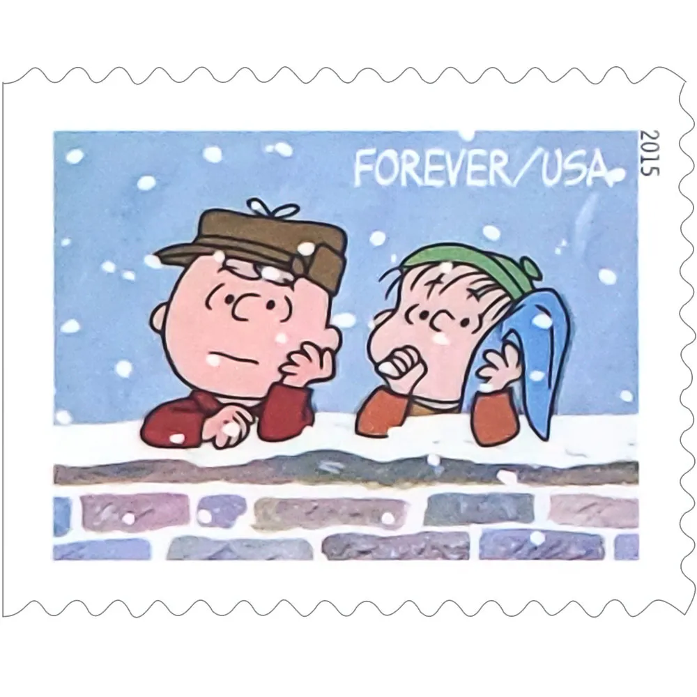 🎁[US Free Shipping]100 Pcs-1000Pcs Charlie Brown Christmas 2015 - Sheet of 20