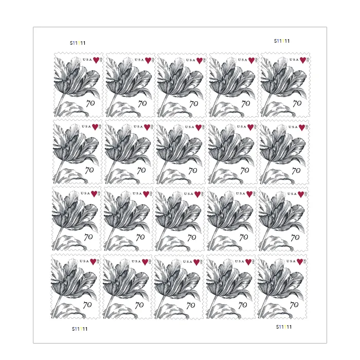 Vintage Tulip Forever Stamps 2015