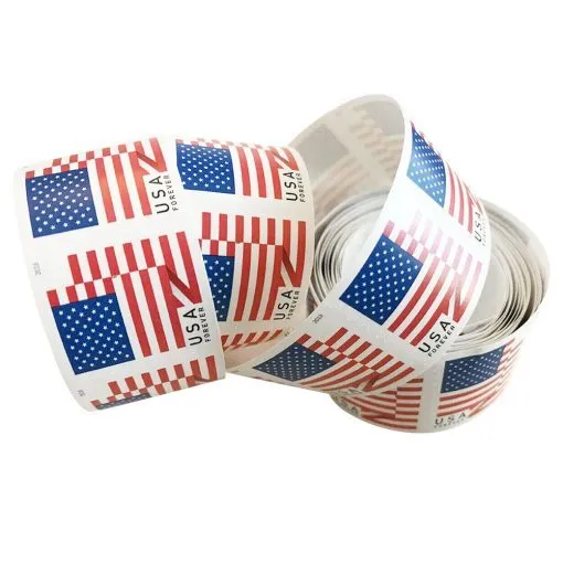 2018 U.S. Flag Stamps, 5 Rolls (500 Pcs)