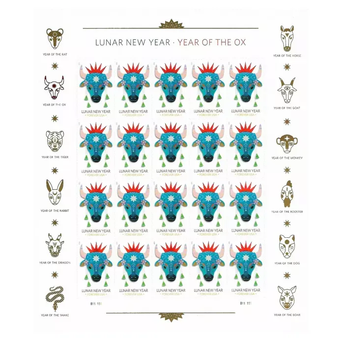 Year of the Ox Forever Stamps 2021
