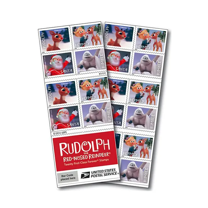 Rudolph the Red-Nosed Reindeer Forever Stamps 2014