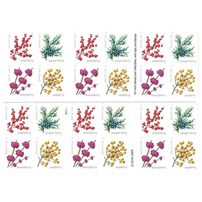 Winter Berries Forever Stamps 2019