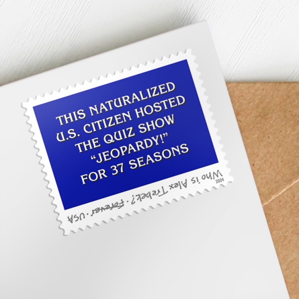 Alex Trebek Stamps 2024
