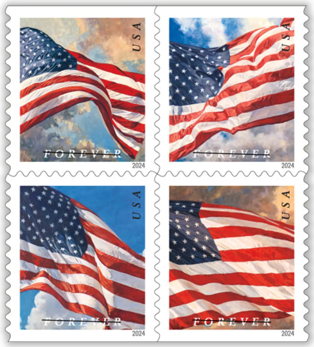 U.S. Flags 2024 Forever Stamp Roll