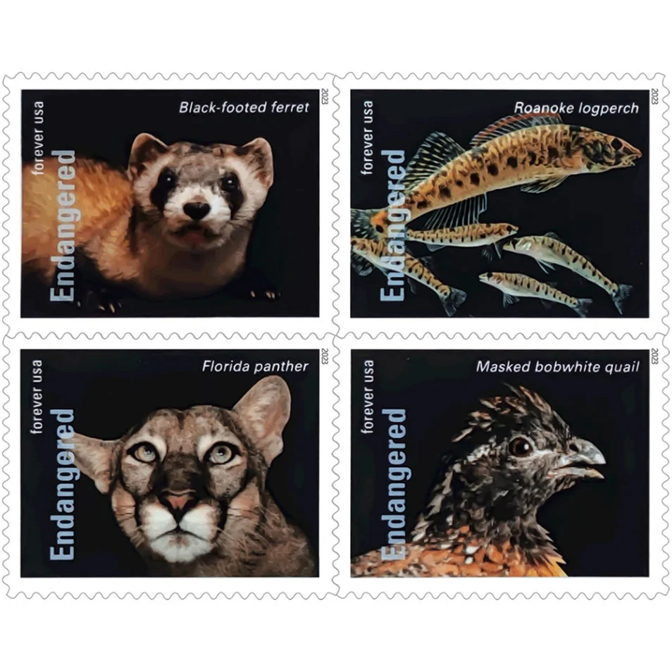 2023 US Endangered Species First Class Postage Forever Stamps