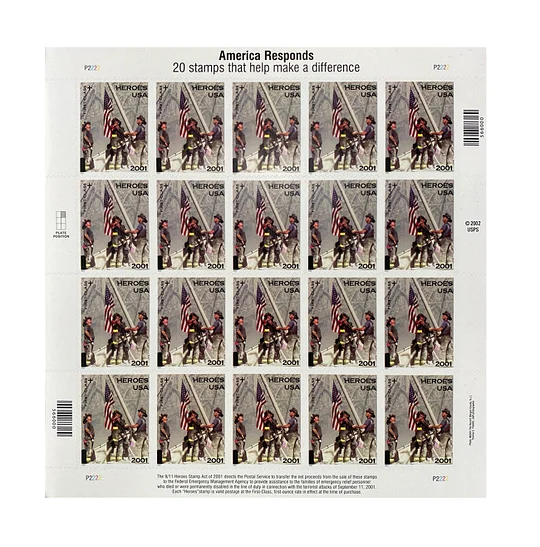 Heroes America responds stamps