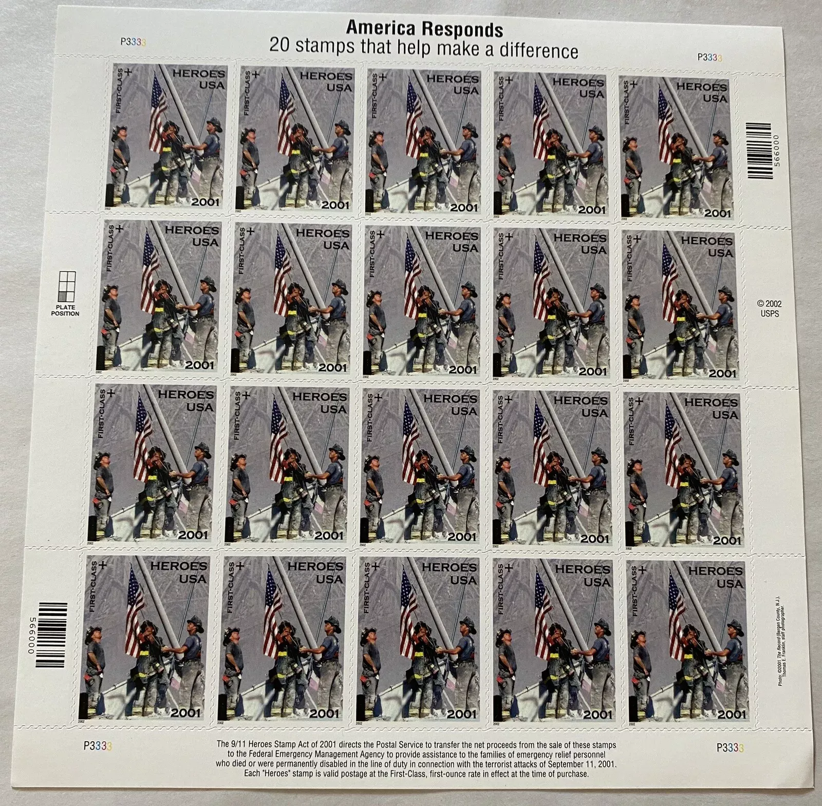Heroes America responds stamps