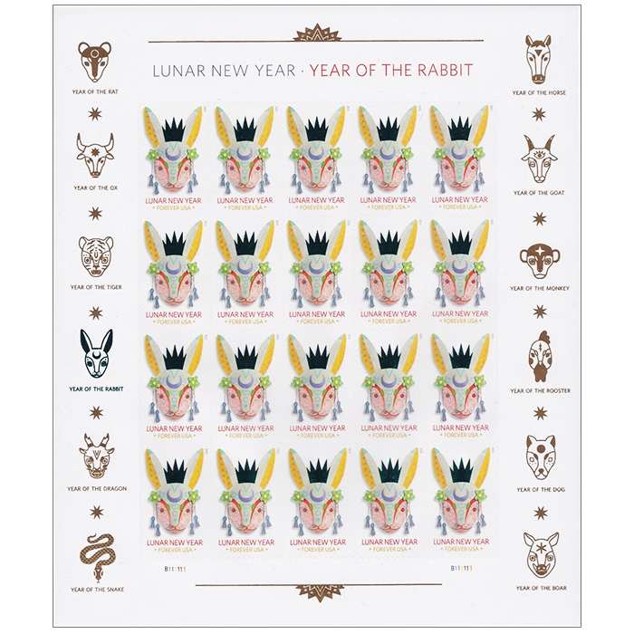 Lunar New Year: Year of the Rabbit Forever Stamps