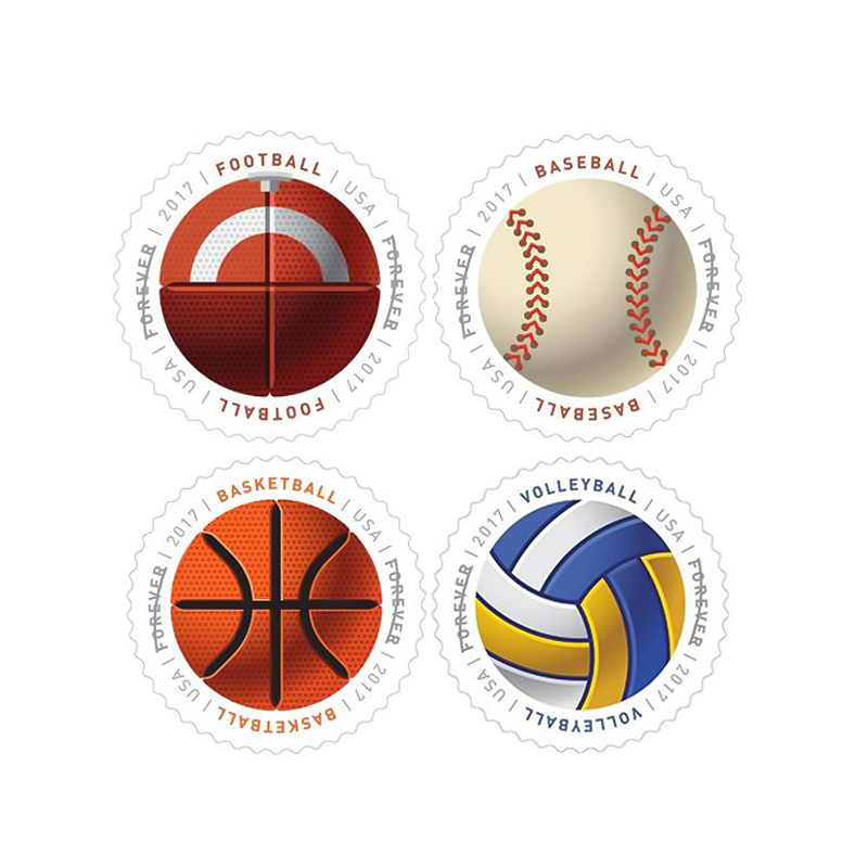 (2017) USPS Have a Ball! Baseball Basketball Vollyball Postage Stamps