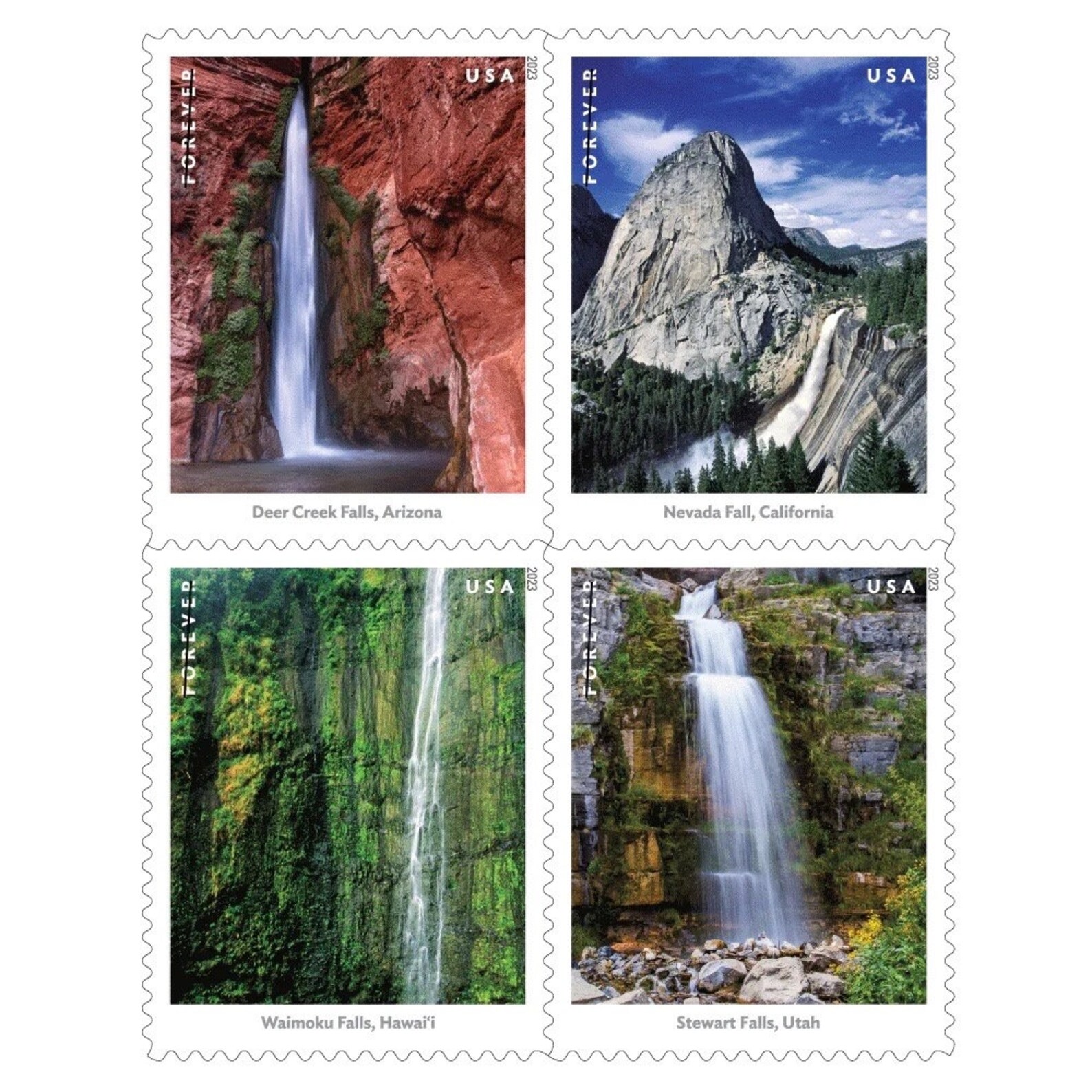 2023 Waterfalls Forever Stamps