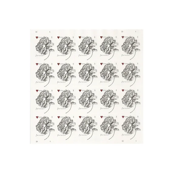 Engraved Vintage Rose Stamps