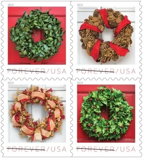 Holiday Wreaths Stamps