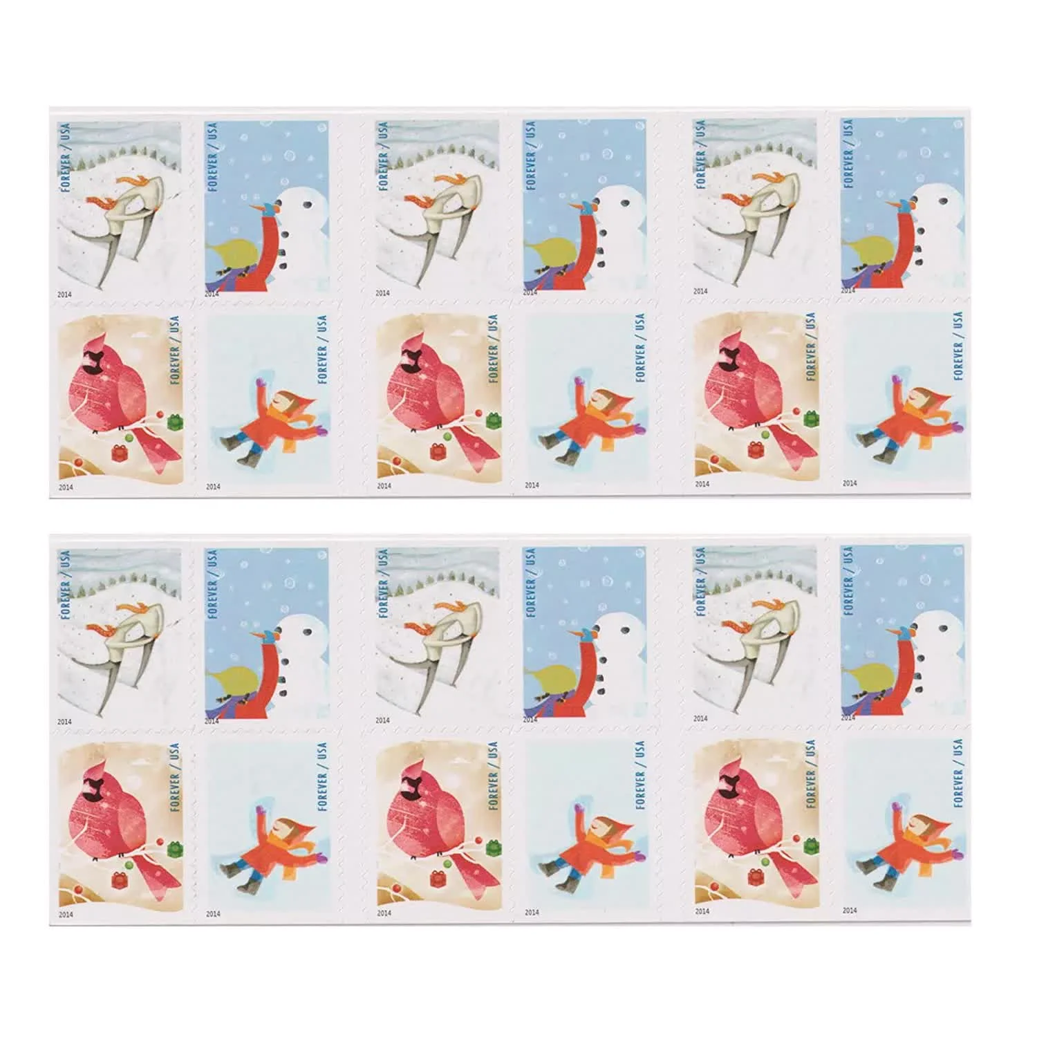 Winter Fun Forever Stamps 2014