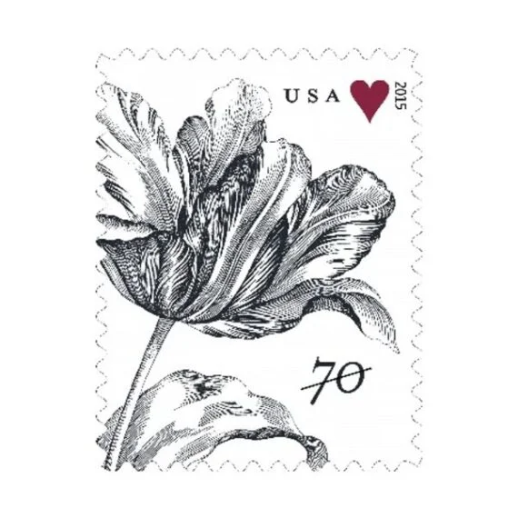 Vintage Tulip Stamp