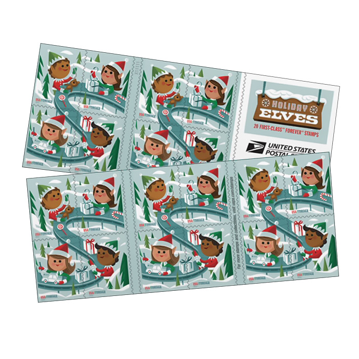 Holiday Elves Stamps