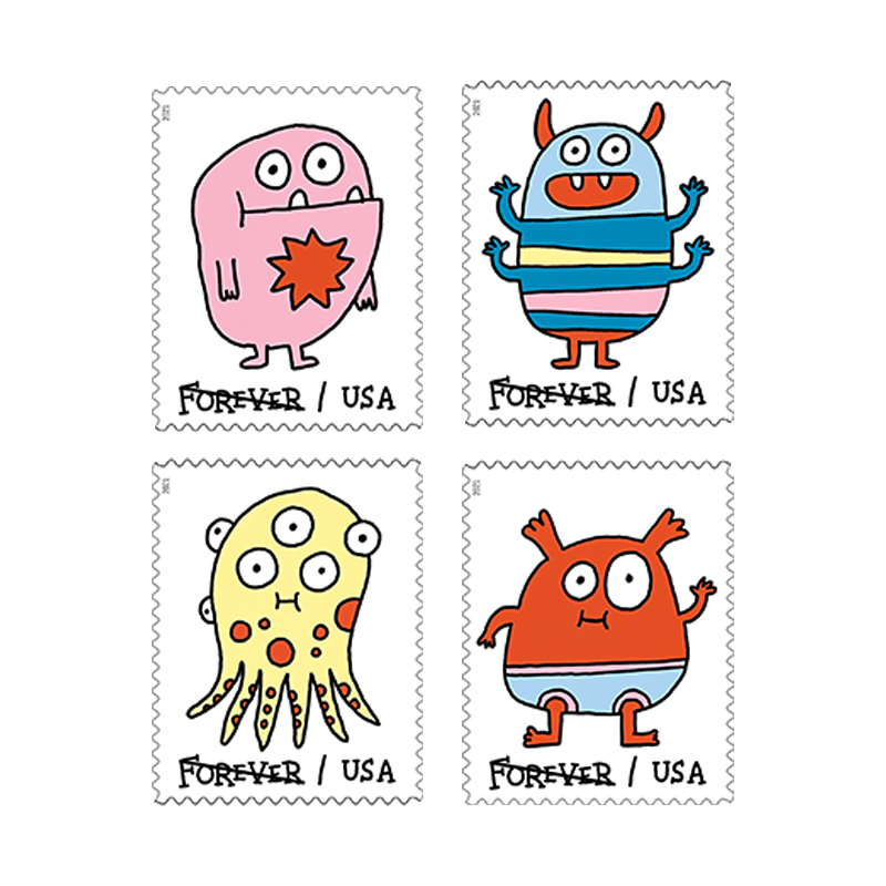 Message Monsters Forever Stamp