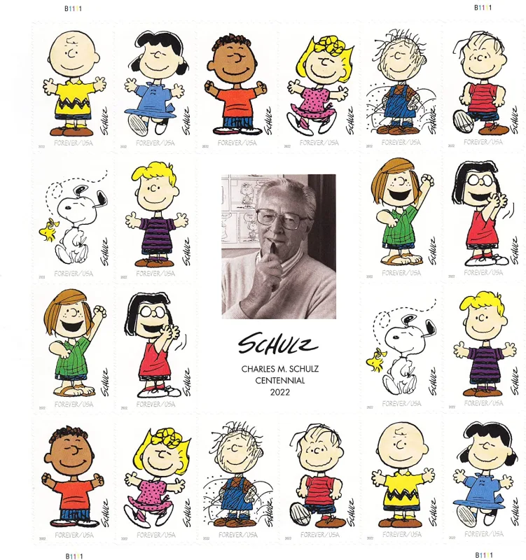 （2022）Charles M. Schulz Sheet Forever First Class Postage Stamps