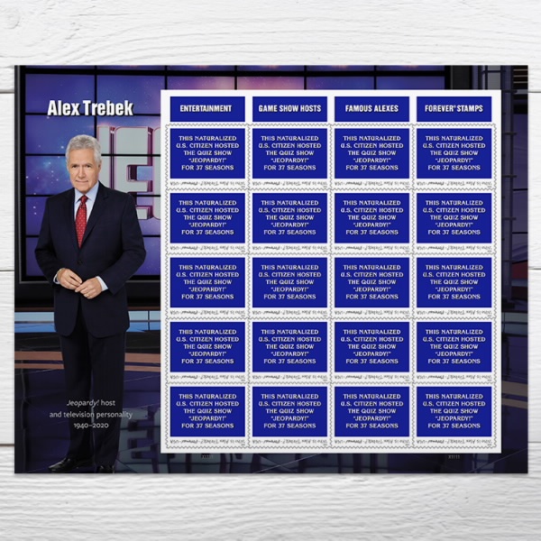 Alex Trebek Stamps 2024