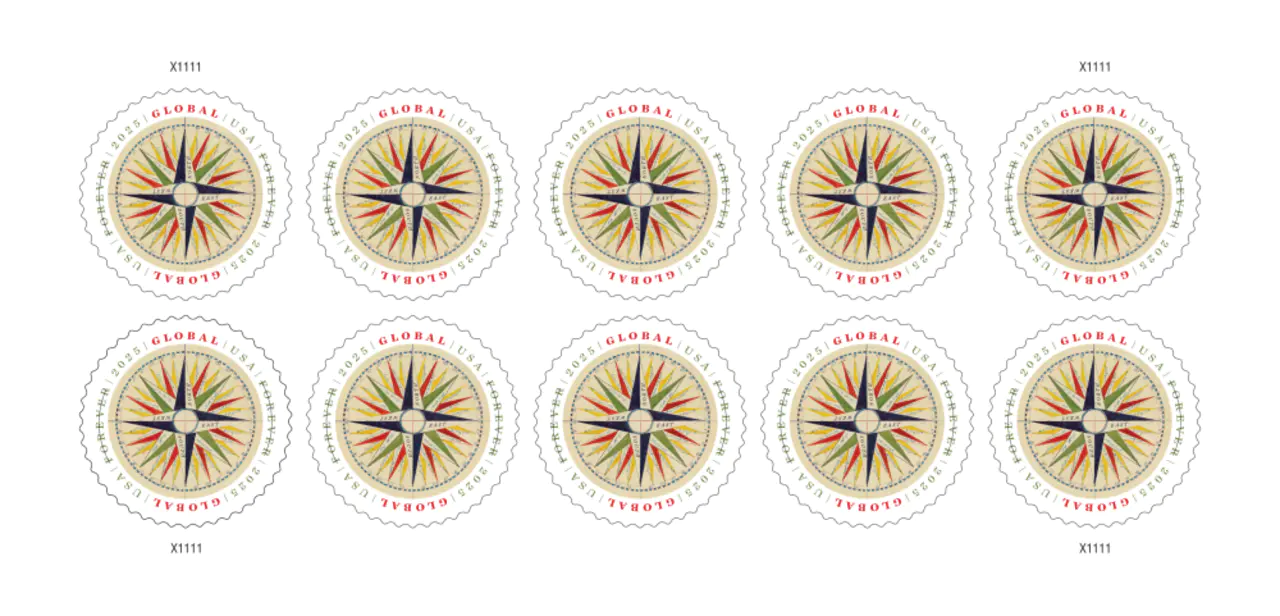 1794 Compass Rose Forever Stamp 2025
