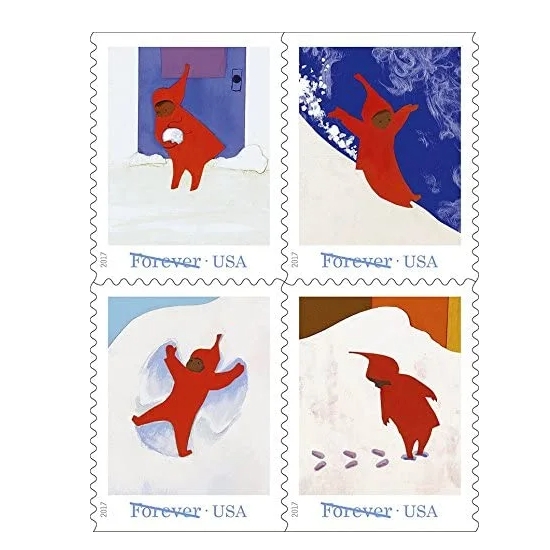(2017) USPS Snowy Day Forever Postage Stamps