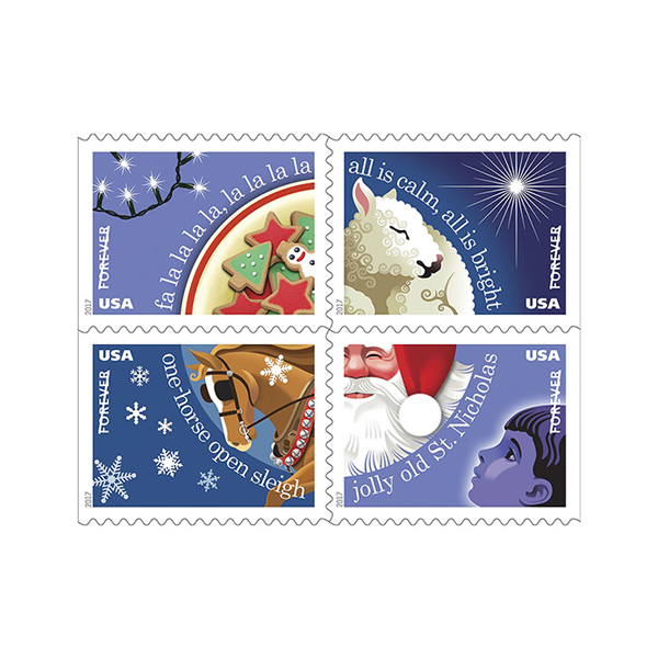 Christmas Carols Forever Stamps